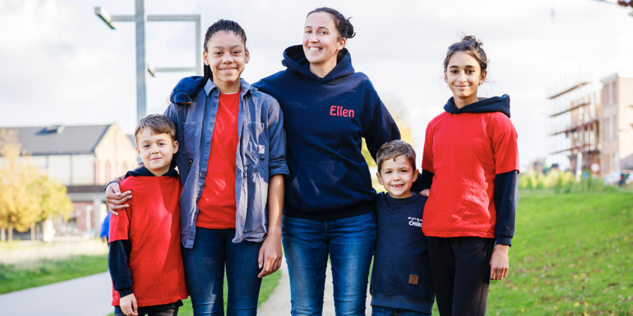 Ellen met haar kinderen Ellen met haar kinderen